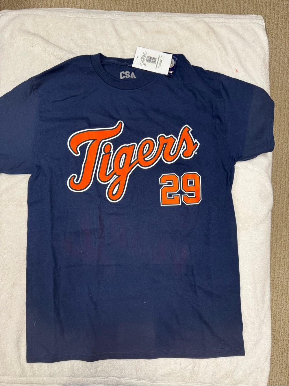 MLB Men's Navy Detroit Tigers Talik Skubal Short sleeve shirt